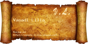 Vasadi Lilla névjegykártya